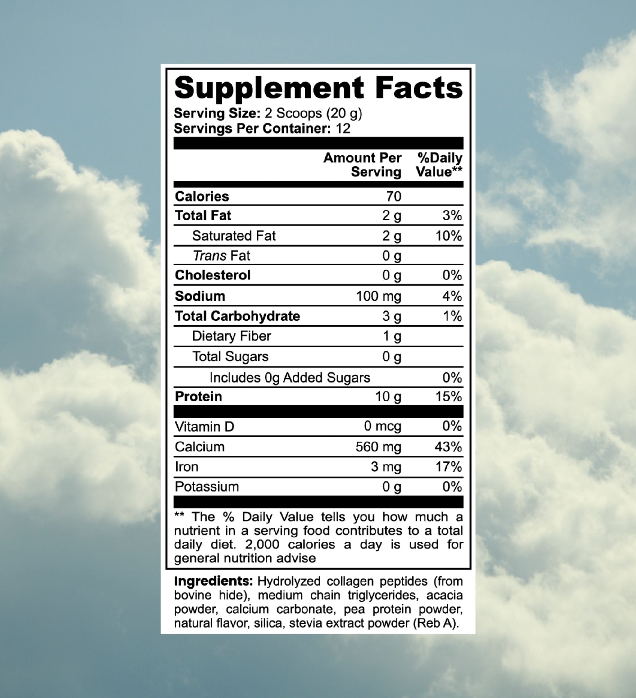 Grass-Fed Collagen Creamer (Vanilla)